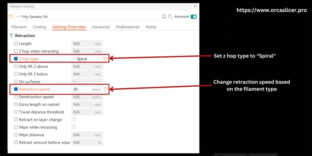 Orca Slicer Not Working? Here’s How to Fix It orca slicer retraction settings z-hop settings
